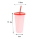 thumbnail image 4 of Vasos de plástico que cambian de color - Vasos que cambian de color Vasos para bebidas frías con tapas y - 5 vasos reutilizables que cambian mixto yotijar taza de café, 4 of 10