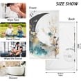 thumbnail image 3 of Dreamtimes Bathroom Hand Towels Set of 2 Floral Moon Decor Print, Cotton Bath Towels Thin Water Absorbent Lightweight Quickdry for Bathroom Ktichen Travel Gym, 16"×28", 3 of 7