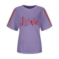 thumbnail image 4 of Purple Womens Blouses 2025 Summer Women's Baseball Print T Shirt Ladies Tops and Blouses, 4 of 4