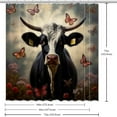 thumbnail image 6 of Butterfly Waterproof Printed Shower Curtain with Hooks - Bathroom Decoration, Bathroom Curtains, Bathroom Curtain, 6 of 6