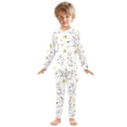 thumbnail image 3 of Lovely Rabbits and Stars Cotton Pajamas 2 Piece Set Sleepwear Soft and Comfortable Homewear Nightwear, 3 of 7
