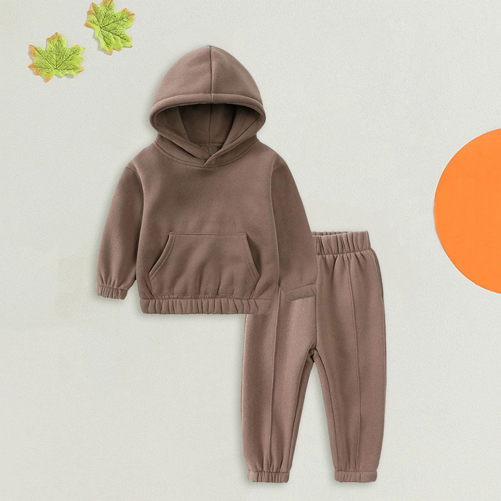 Coerni Toddler Baby Girl Clothes Outfits Boys Hoodie Sweatshirt Top and Jogger Pants Toddler Girl 2pcs Clothing Set