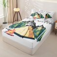 thumbnail image 2 of catabedysis Cartoon Camping Zipper Full Size Comforter Sets with Fitted Sheet and 2 Pillowcases,Nature Mountain Print Zipper Bedding Set For Boys,Multicolor,Reversible,4 Pieces, 2 of 7