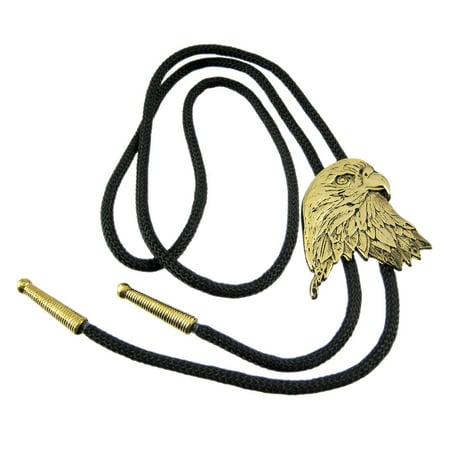 Cool Western Brass Eagle Head Bolo Tie