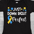 thumbnail image 4 of Inktastic Just Down Right Perfect Down Syndrome Awareness Ribbon Boys or Girls Baby Bodysuit, 4 of 5