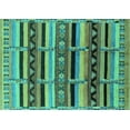thumbnail image 1 of Ahgly Company Machine Washable Indoor Rectangle Solid Turquoise Blue Modern Area Rugs, 8' x 10', 1 of 4