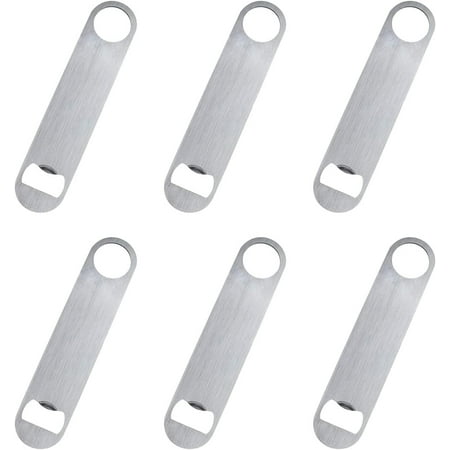 

6 Pcs Bottle Openers Stainless Steel Flat Corkscrew Multipurpose Manual Beer Openers for Home Party Bar Bartender Bottle Openers Bar Blade Beer Openers