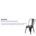thumbnail image 2 of Commercial Grade 4 Pack Black-Antique Gold Metal Indoor-Outdoor Stackable Chair, 2 of 9