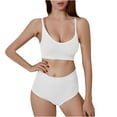 thumbnail image 3 of Bigersell Bandeau Sports Bra Women Bra Seamless Backing Sling Seamless Push-Up Back Underwear Big & Tall Size Full Coverage Bra, Style 11941, White 36B, 3 of 4