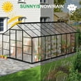 thumbnail image 5 of MUCHANT 10x18 FT Greenhouse for Outdoors, Walk-in Large Aluminum Frame Greenhouse with Quick Setup Structure and Roof Vent for Garden Backyard, Black, 5 of 7