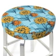 thumbnail image 3 of Kdxio Sunflowers Print Stool Covers Round,Stretch Round Bar Stool Covers Washable Bar Stool Cushion Slipcover for 12-15 Inch Chair, 3 of 7