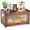 Amber, variant on Extra Large Bamboo Bread Box for Kitchen Counter, Double Layer Bread Storage Container Farmhouse Bread Box with 4 Sides Transparency, Breadbox Bin Holder for Homemade Bread, Natural