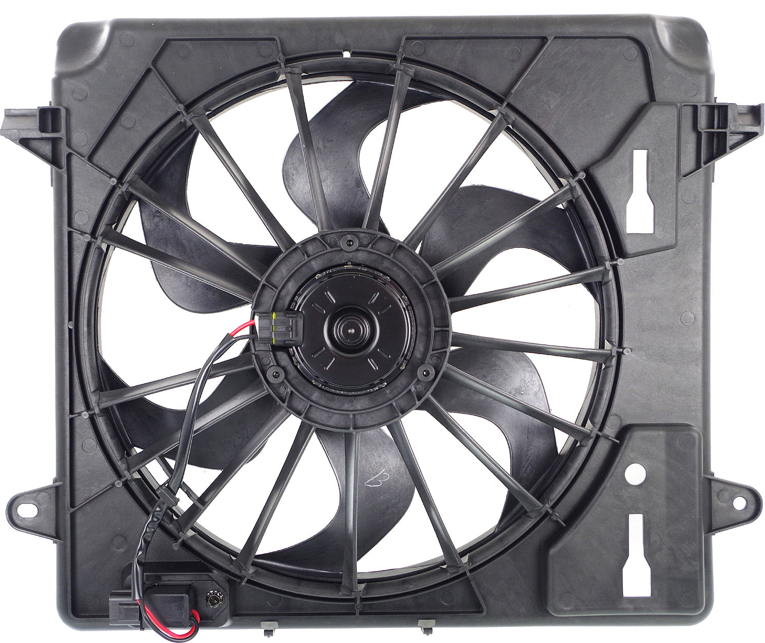 Replacement REPJ160502 Cooling Fan Assembly Compatible with 2007-2011 Jeep  Wrangler Radiator 