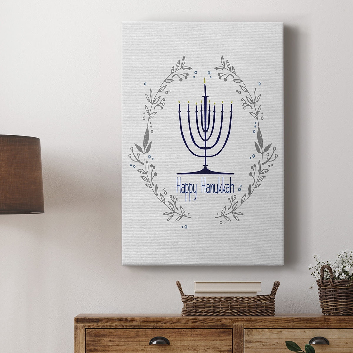 Happy Hanukkah II Premium Gallery Wrapped Canvas - Ready to Hang