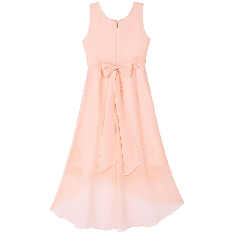 DPOIS Kids Flower Girl Dress Floral Lace Wedding Junior Bridesmaid Dress  Ball Gown Coral Pink 12 - Walmart.com