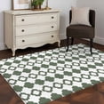 thumbnail image 3 of Vintage Bohemia Area Rugs 4'x6', Washable Small Throw Rugs for Office Bathroom, Minimalist Abstract Geometric Art Green Indoor Outdoor Rug Non-Slip Low Pile Carpet Runner Reversible Floor Mats, 3 of 8