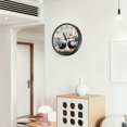 thumbnail image 6 of Voice Activated Clock with Glow Light 12 Inch Large Silent Wall Clock Battery Operated for Home Decor Black and White Chick, 6 of 8