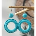 thumbnail image 5 of Raffia Earrings Beach Earrings for women, Boho Raffia Ball Dangle Earrings Statement Raffia Round Drop Earrings Straw Earrings Tropical Earrings for Summer Beach Vacation, 5 of 13