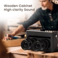thumbnail image 5 of ANTBOOK Retro Portable Bluetooth Speaker with FM Radio & Alarm Clock, LED Display, Vintage Mini for Bedroom Black, 5 of 8