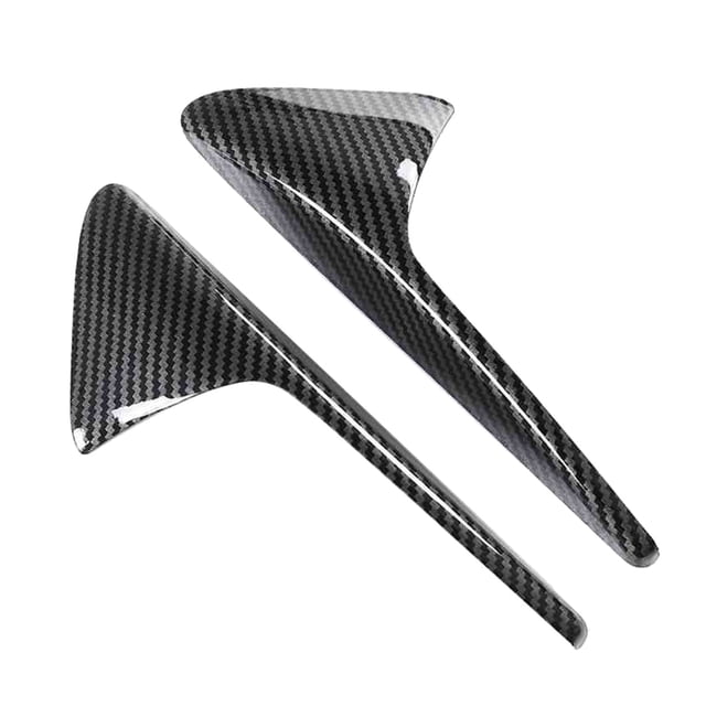Amdohai Real Carbon Fiber Trim 2pcs Carbon Fiber Car Camera Cover Replacement for Tesla Model 3 Model S Model X Model Y Vehicles With Autopilot 2.0-3.0 Side View Camera