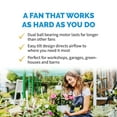 thumbnail image 4 of Newair 18" High Velocity Outdoor Fan, Heavy Duty Waterproof 2-in-1 Floor Stand or Wall Mount Fan, Adjustable Tilt and 3 Speeds up to 4012 CFM, 4 of 8
