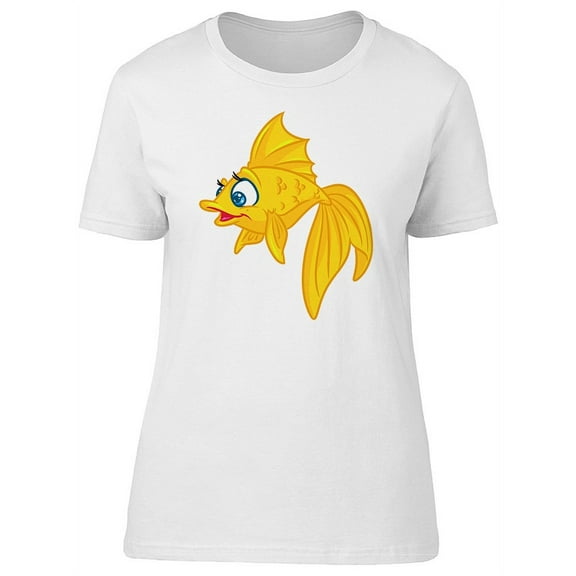 Funny Cartoon Gold Fish Tee Women's -Image by Shutterstock