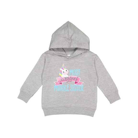 Inktastic Most Magical Middle Sister Cute Unicorn Toddler Hoodie