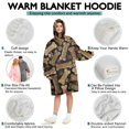 thumbnail image 5 of Wearable Oversized Blanket,Dog Bones and Dog Footprints Wearable Blanket Hoodie for Adults,Cozy Hooded Blankets with Super Pockets,Super Warm Fuzzy Pullover for Women & Men, 5 of 6