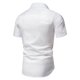 thumbnail image 4 of Camisa casual de manga corta con botones y solapa con estampado delgado para hombre Pompotops  oipoqjl43304, 4 of 9