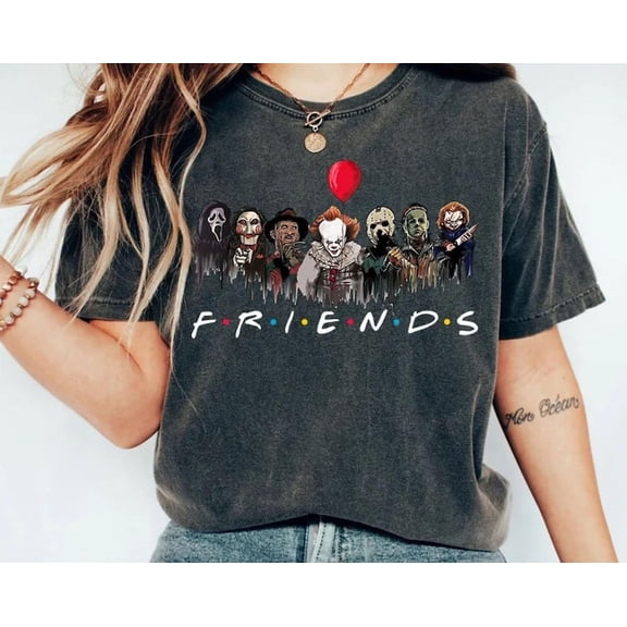 Horror Characters Friends Shirt, Friends Halloween Shirt, Horror Movie Characters Shirt, Halloween Shirt, Halloween Horror Characters Shirt