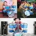 thumbnail image 3 of Kids Drum Set, 15 Pieces Drum Set for for Toddlers 1-3, Musical Instrument Toys with 6 Drums, w/ 4 Lights and 2 Cymbals, Drum Kit Boys Girls Birthday Gift for Beginner Music Practice, 3 of 8