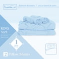 thumbnail image 6 of Twin Size Duvet Cover, Soft, Breathable 2 Pieces Bedding Set with Zipper Closure, 8 Corner Ties, 1 Pillow Sham, 1 Duvet Cover for All Seasons (Twin, 68X90 Inches, Blue-No Comforter), 6 of 7