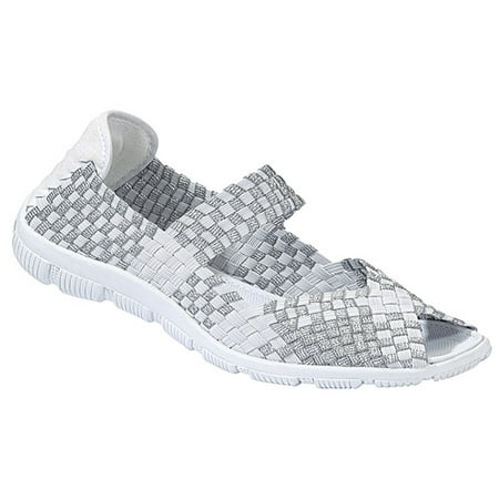 8m Sapphire - Angel Flex Sapphire Shoes-White/Silver 8M