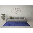 thumbnail image 3 of Ahgly Company Indoor Square Oriental Blue Industrial Area Rugs, 3' Square, 3 of 4