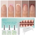 thumbnail image 1 of Kit de uñas de gel francés Vansiho Short Square con lámpara de uñas, 1 of 6