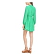 thumbnail image 2 of MAISON JULES Womens Green Printed Long Sleeve V Neck Short Sheath Dress XS, 2 of 2
