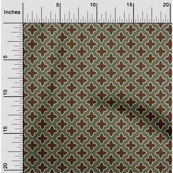 oneOone Silk Tabby Olive Green2 Fabric Flower Artistic Craft Projects Decor Fabric Printed By The Yard 42 Inch Wide