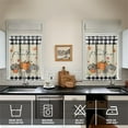 thumbnail image 4 of Fall Pumpkin Kitchen Curtains Valances and Tiers Set for Windows, Autumn Gnome Buffalo Plaid Bathroom Window Curtain Valance 3 Piece Sets,Thanksgiving Kitchen Decor for Living Room,54"x 36", 4 of 6