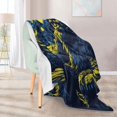 thumbnail image 4 of Starry Night Sasquatch Fleece Blanket, Super Soft Cozy Throw Blanket Lightweight, Fuzzy Comfy, Flannel, Fit for Couch, Sofa, Bed, Dorm, 4 of 5