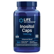 Life Extension Inositol Caps – 1000 mg, Myo-Inositol – Mood Health, Well-Being, healthy Metabolism, Hormone Balance – Gluten-Free, Non-GMO, Vegetarian – 360 Capsules