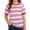 00$-Pink1791, variant on Hiijoy Girls Striped Short Sleeve T Shirt Casual Round Neck T-Shirt Tee Top, Sizes 4-14