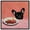 Black Frame, variant on Just a Nibble Please Canvas Cute Pet Art Prints by Art Remedy, Silver Frame, 40" x 40"