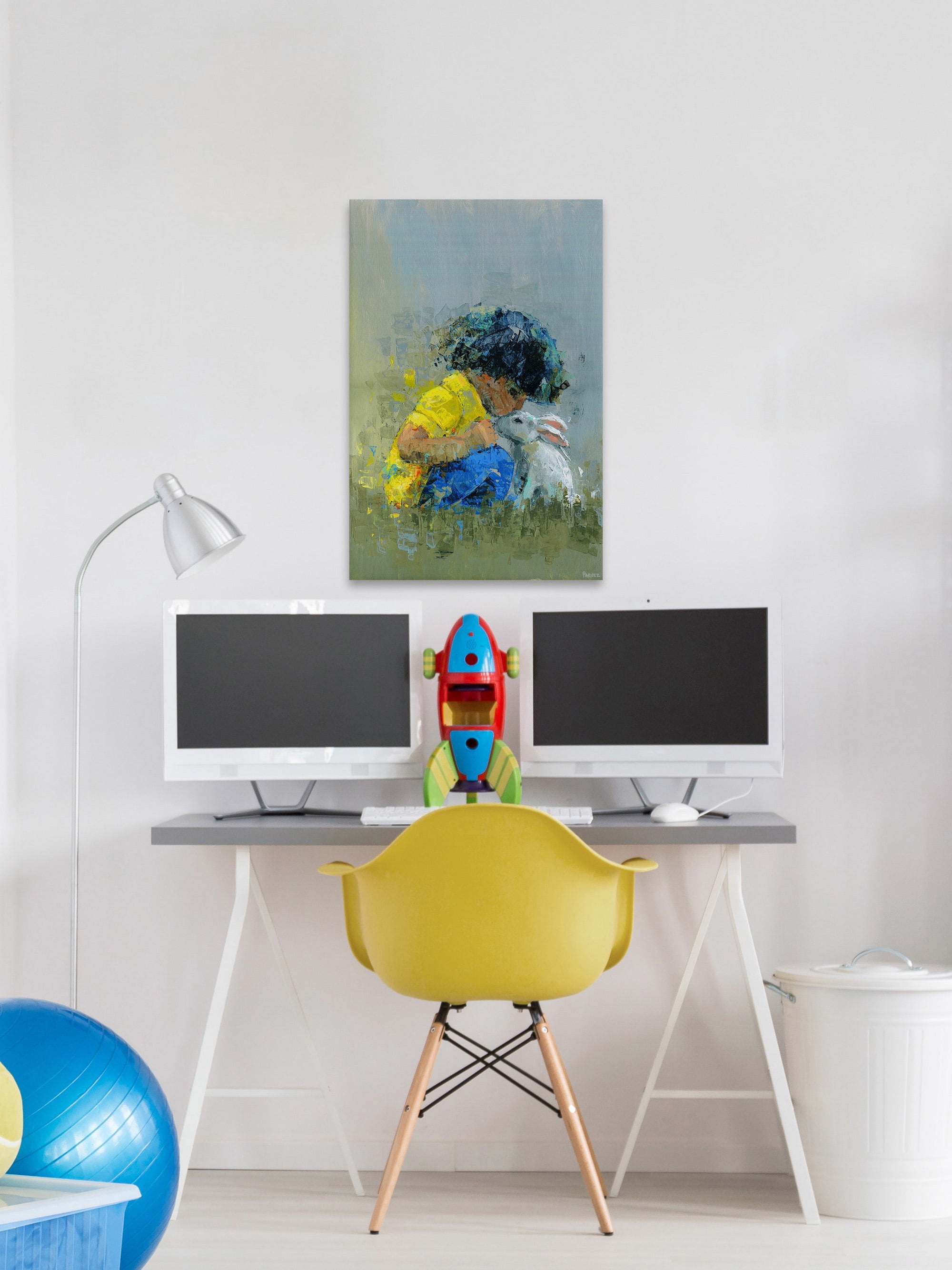 Parvez Taj Loving Bunny Canvas Wall Art