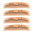 thumbnail image 1 of Peine De Madera De Melocotón Tallado, 4 Piezas Portátil De Dientes Finos Peine De Madera De Melocotón 17 Cm Para Viajes, 1 of 7
