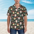 thumbnail image 2 of Yiaed Dragon With Hohoho Print Hawaiian Shirt for Men Short Sleeve Button Down Shirts Beach Shirts for Men,Large, 2 of 7