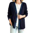 thumbnail image 5 of Waffle Cardigan for Women Lightweight Button Down V Neck Knit Jackets Coat Fashion Long Sleeve Open Front Cardigan, 5 of 6