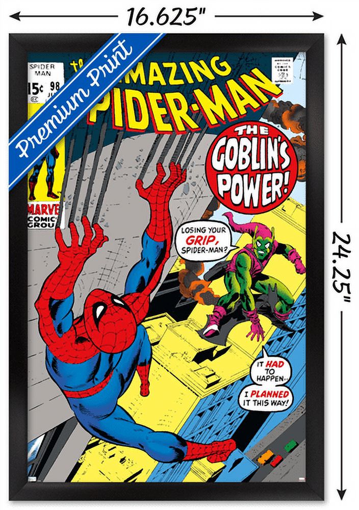Marvel Comics - Green Goblin - The Amazing Spider-Man #98 Wall Poster, 14.725" x 22.375", Framed
