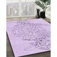 thumbnail image 3 of Ahgly Company Machine Washable Indoor Rectangle Transitional Bright Lilac Purple Area Rugs, 7' x 10', 3 of 7