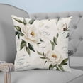 thumbnail image 4 of Vintage Floral Spring 16x16 Pillow Covers Set of 2, Farmhouse Botanical White Flowers Throw Pillow Covers Decorative Couch Cushion Case, Microfiber Square Pillowcases for Bedroom Car Living Room, 4 of 7