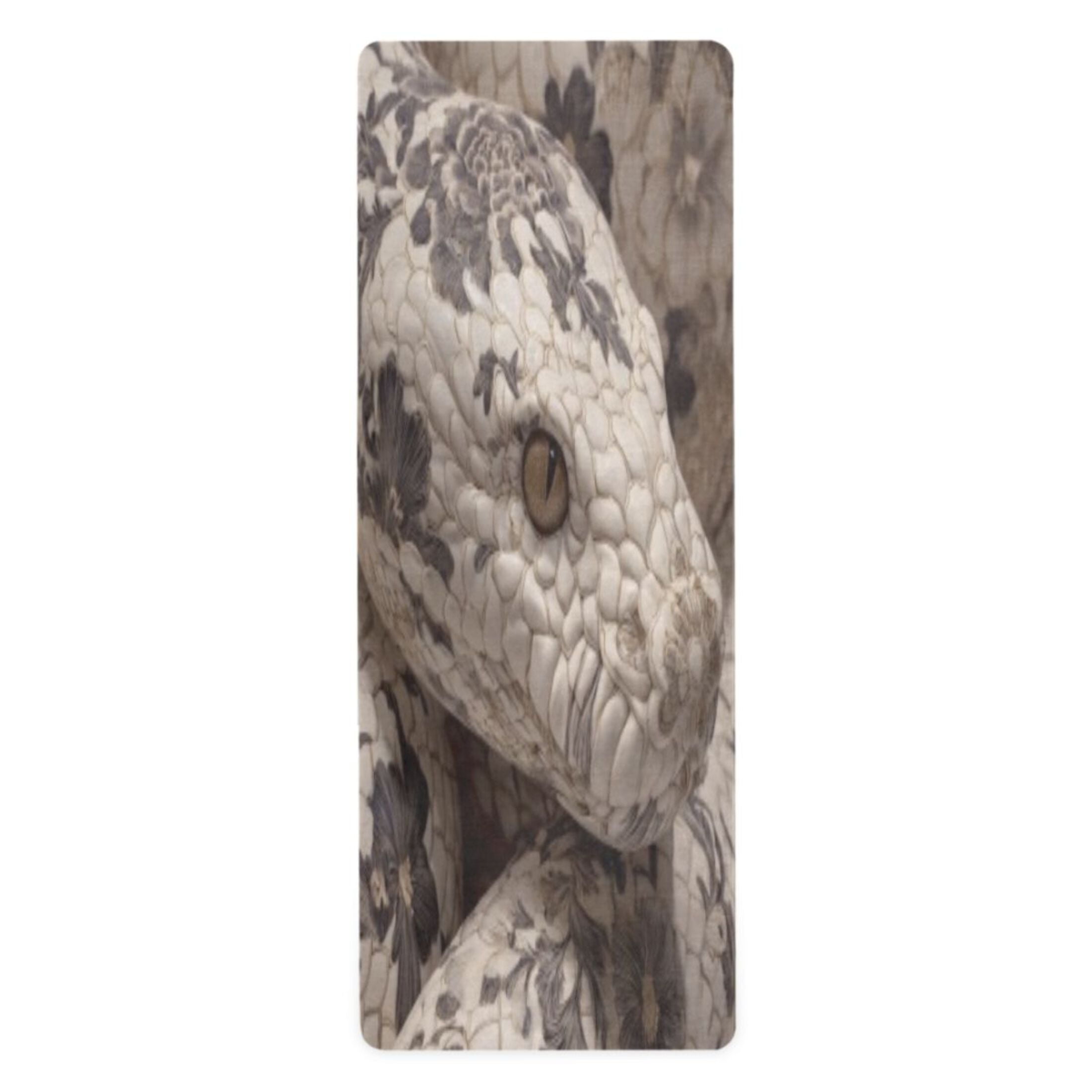 BZSMCE Yoga Mat Women Fitness Mat Textured Floral Snake Pattern